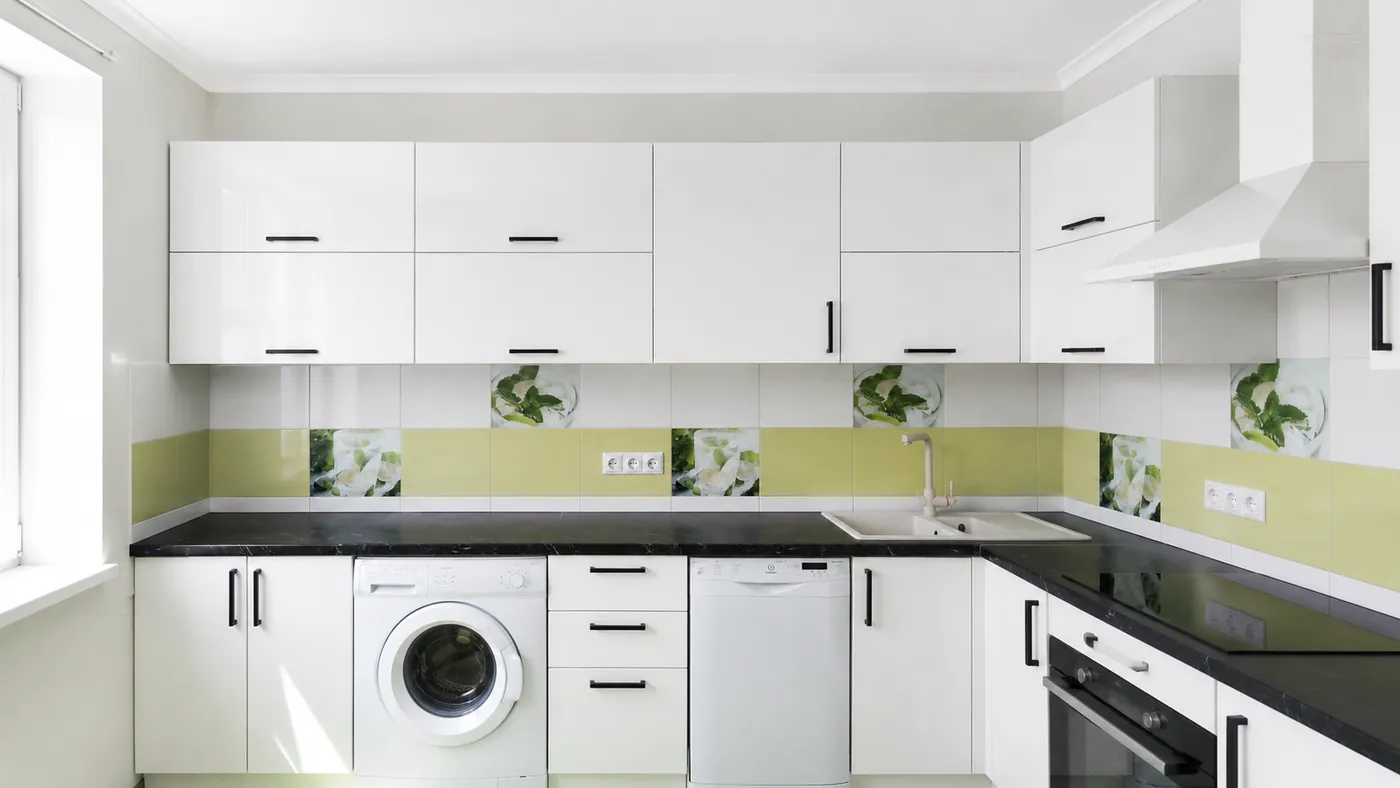 Finished white kitchen cabinet installation by VT Pro Service